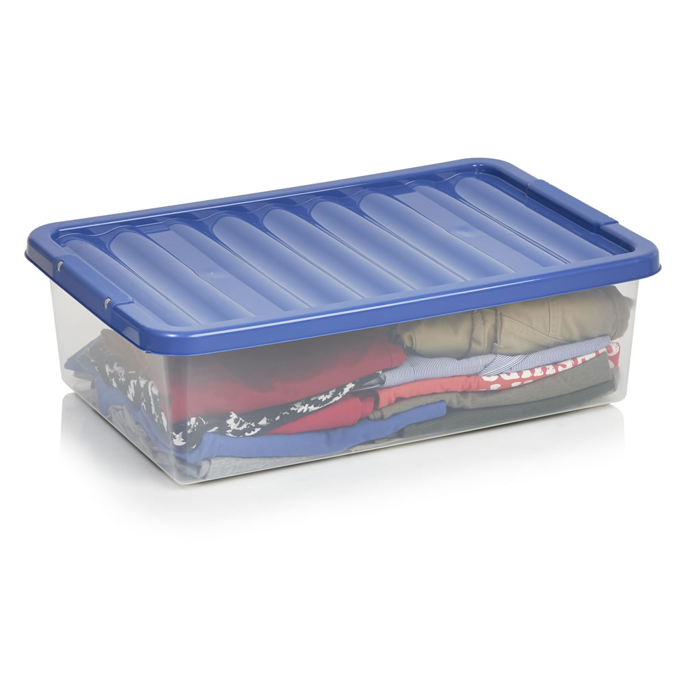 Wilko 32L Blue Underbed Box Wilko