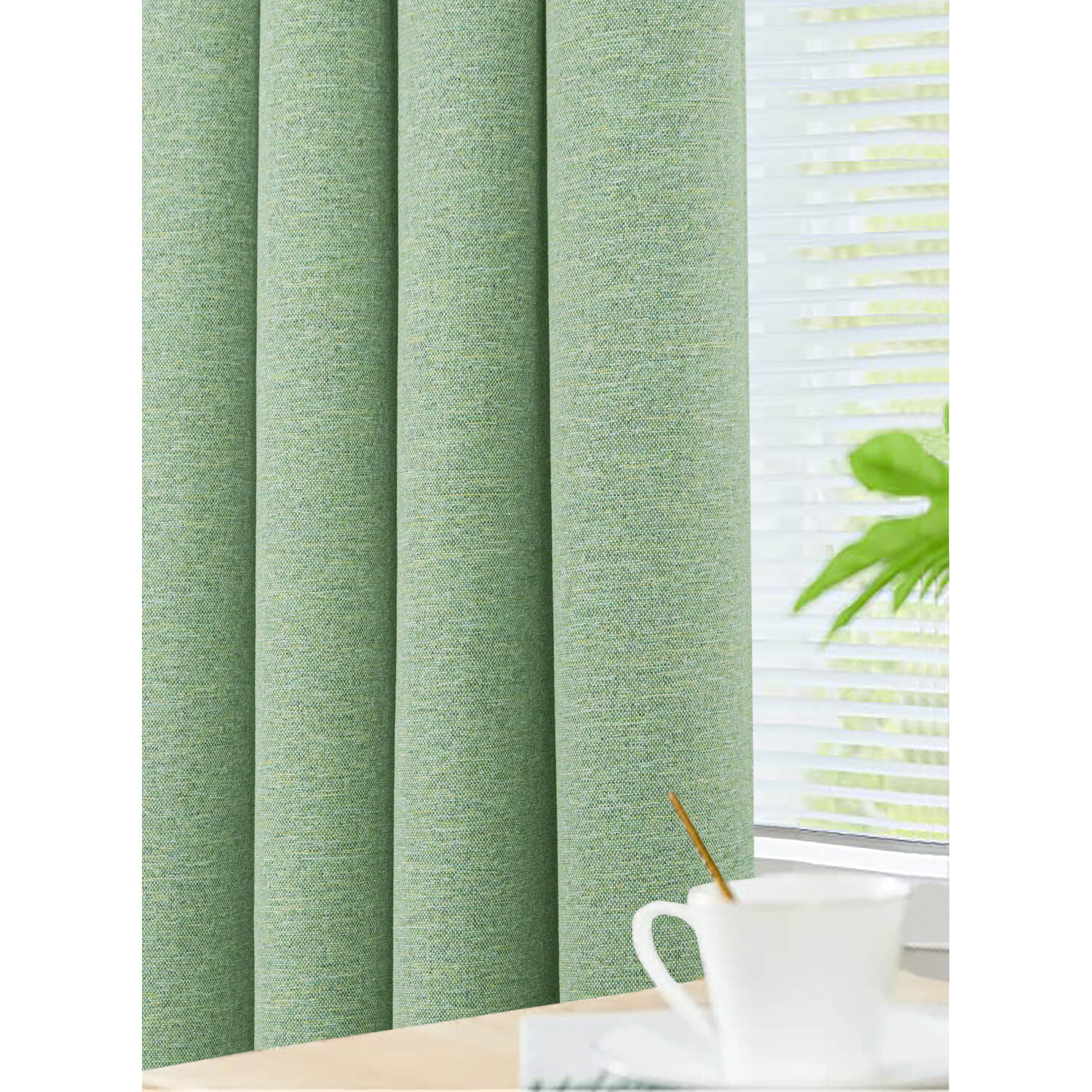Divante Dusk Blackout Thermal Curtains - Green / 168cm / 229cm Image 4