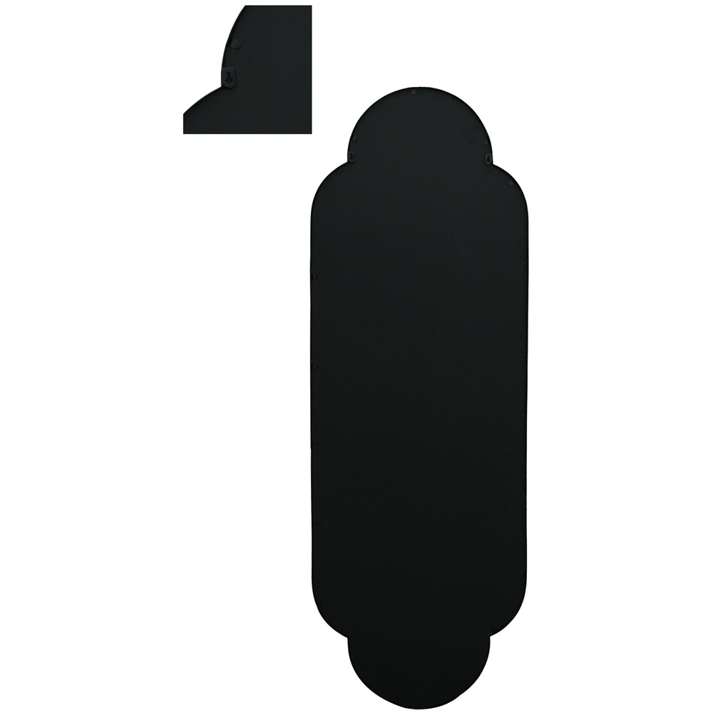 MirrorOutlet The Duplici Black Metal Double Arched Oval Outdoor Garden Wall Mirror 170 x 59cm Image 4