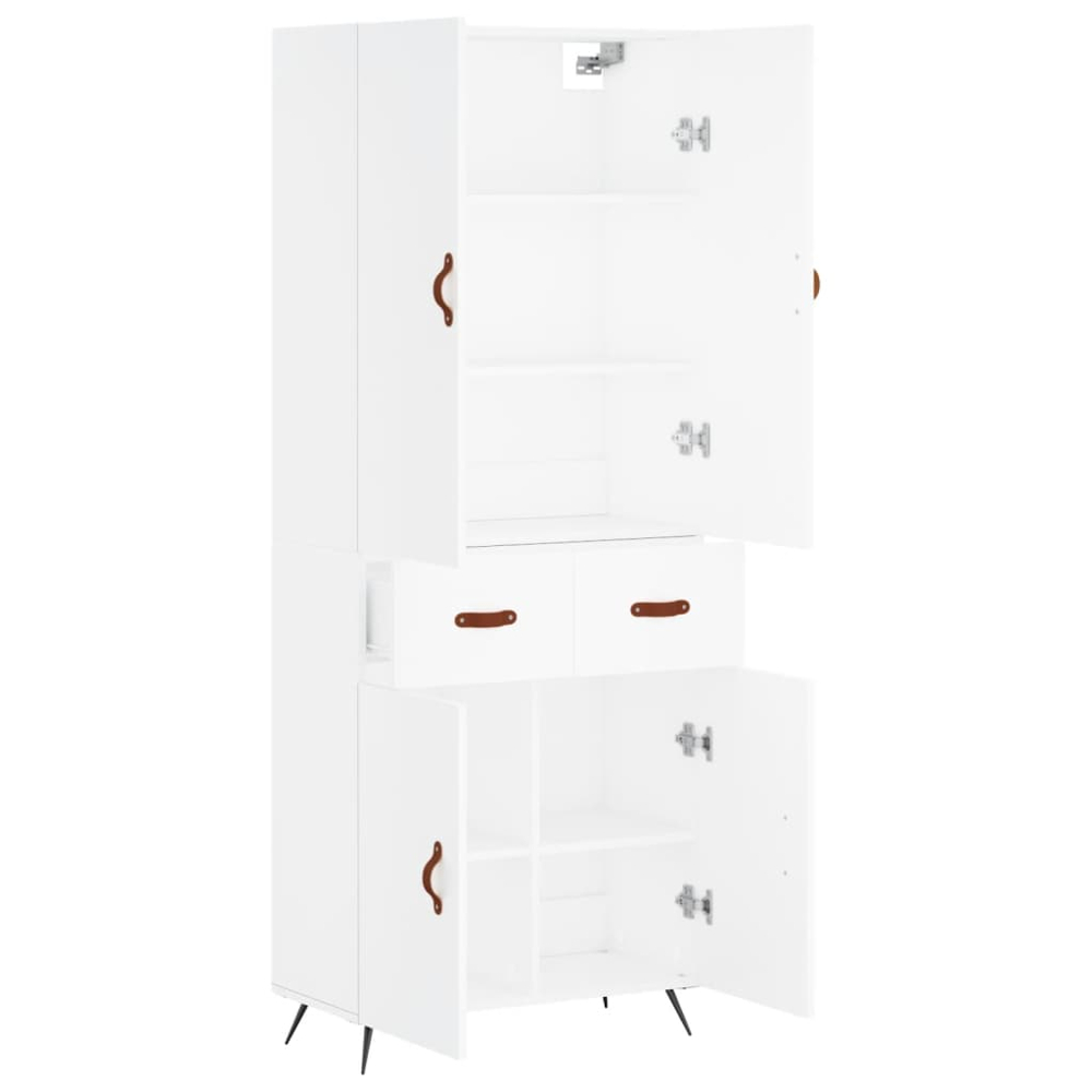 vidaXL 4 Door 2 Drawer White Highboard Image 4