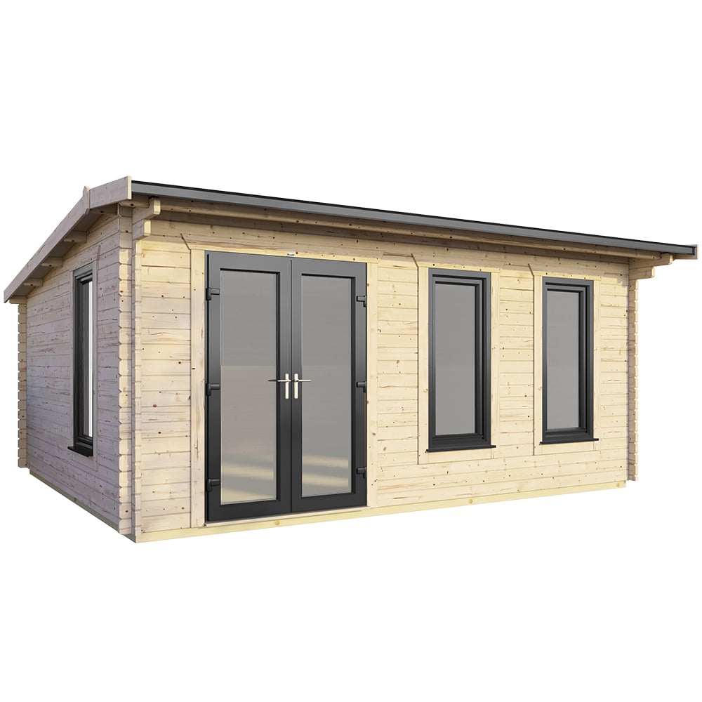 Power Sheds 18 x 12ft Left Double Door Apex Log Cabin Image 1