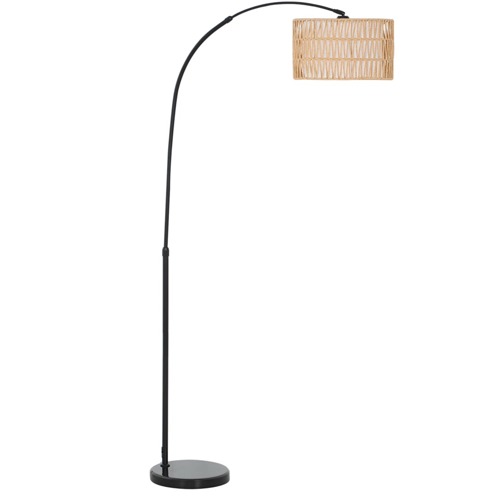 Portland Black Floor Lamp with Foot Switch Image 1