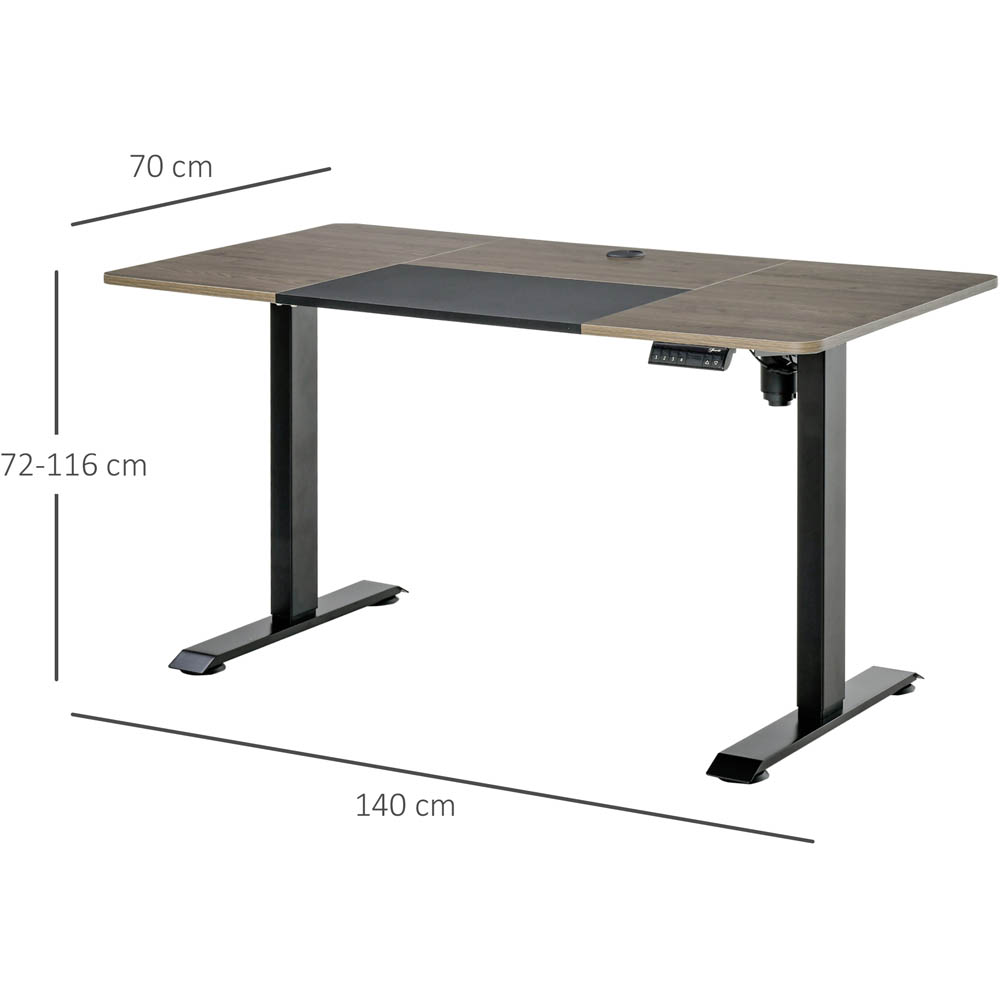Portland Vinsetto Height Adjustable Electric Standing Desk Black Image 7