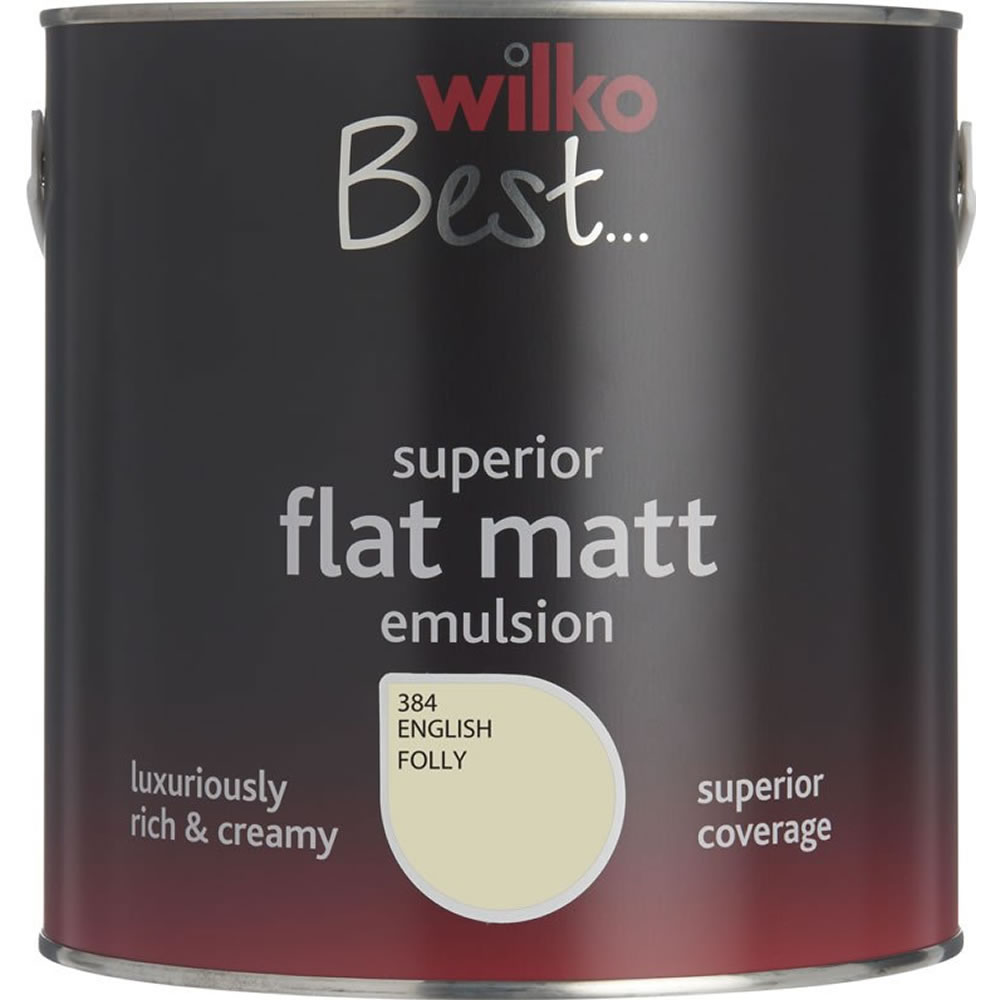 Wilko Best English Folly Flat Matt Emulsion Paint 2.5L Image 1
