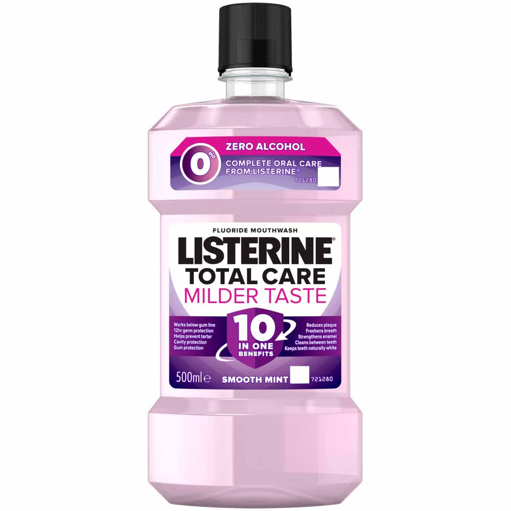 Listerine Total Care Zero Smooth Mint Mouthwash 500ml Image 1