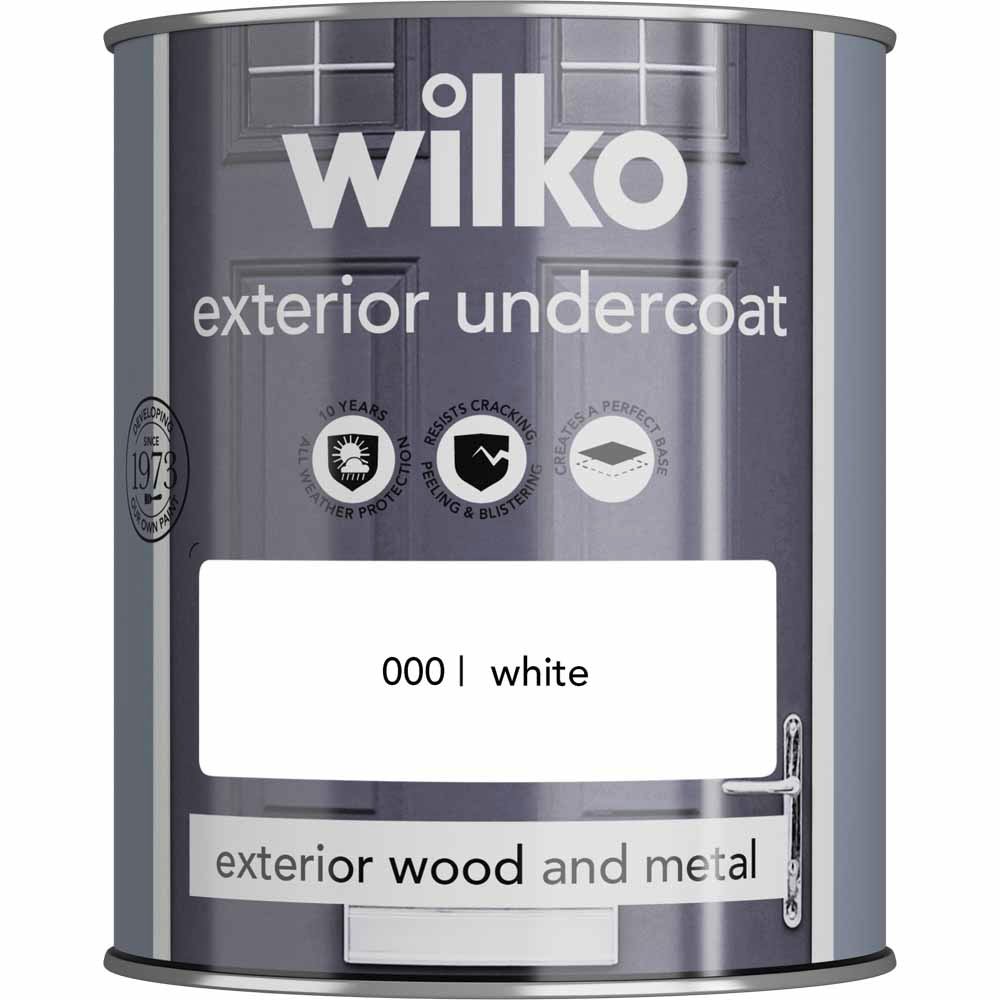 Wilko Wood and Metal White Undercoat Paint 750ml Image 2