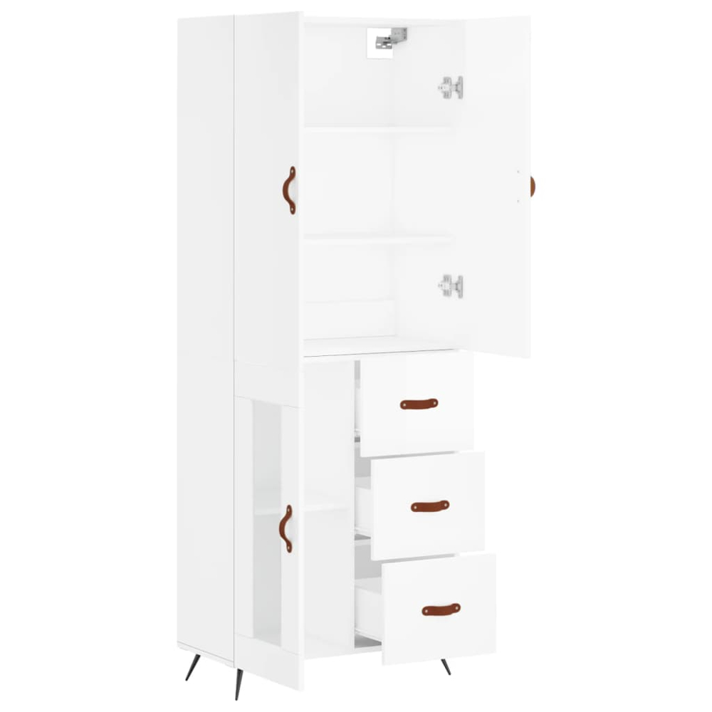 vidaXL 3 Door 3 Drawer White Highboard Image 4