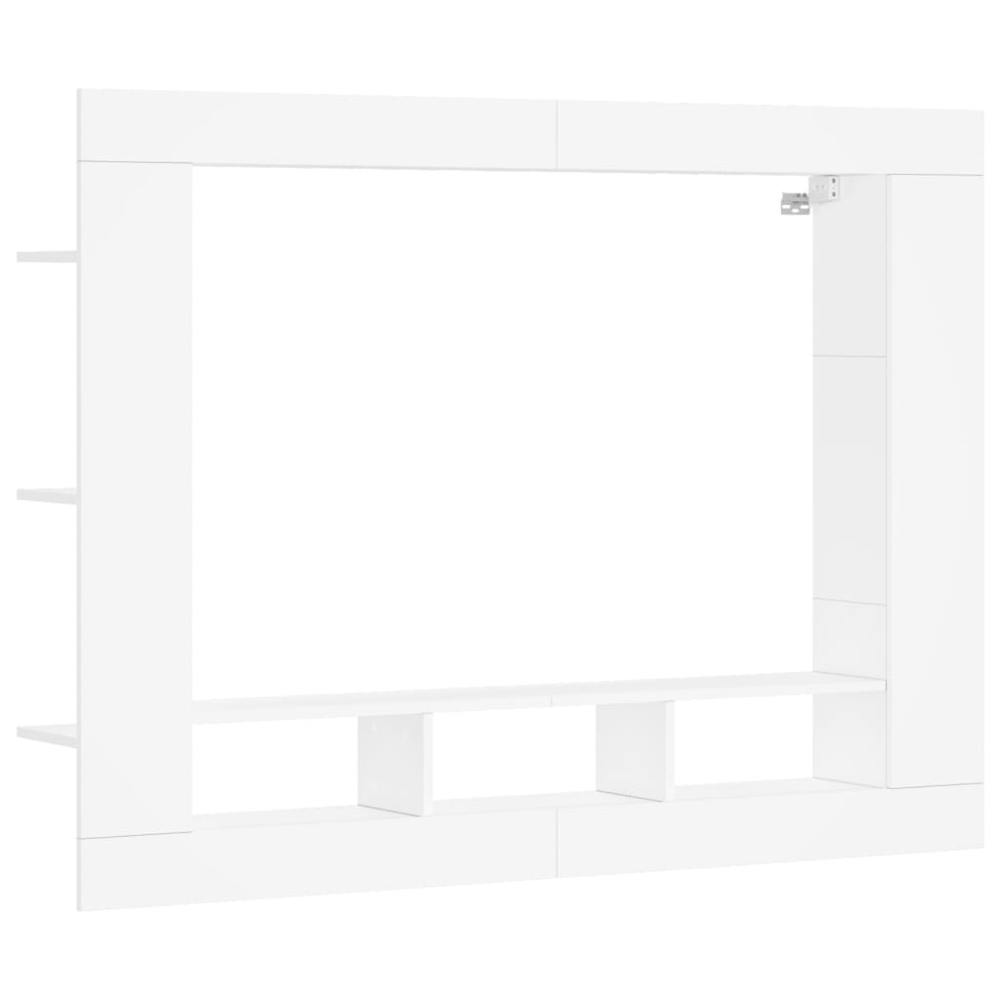 vidaXL 10 Shelf White TV Cabinet Image 2