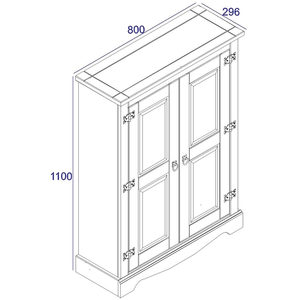Core Products Corona 2 Door White Cupboard Image 6