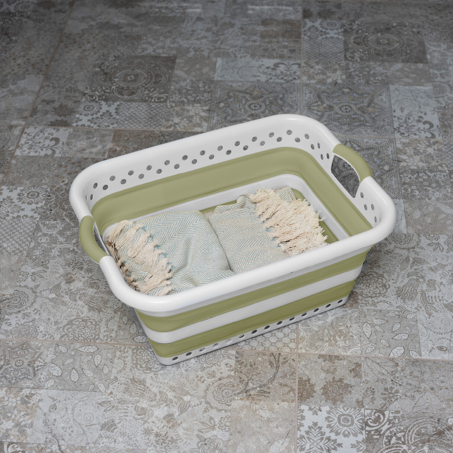 Addis 45L Collapsible Basket Sage Image 5