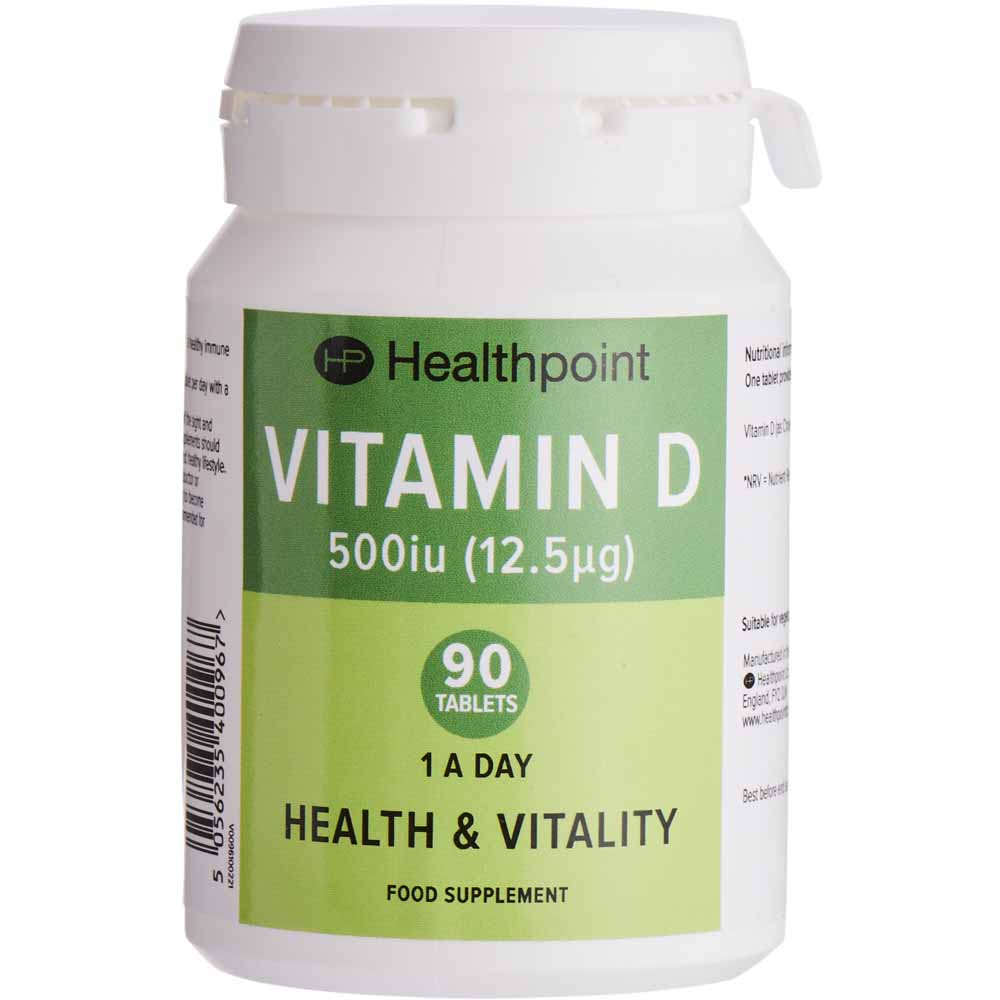 Healthpoint Vitamin D 12.5mcg 90pk  - wilko