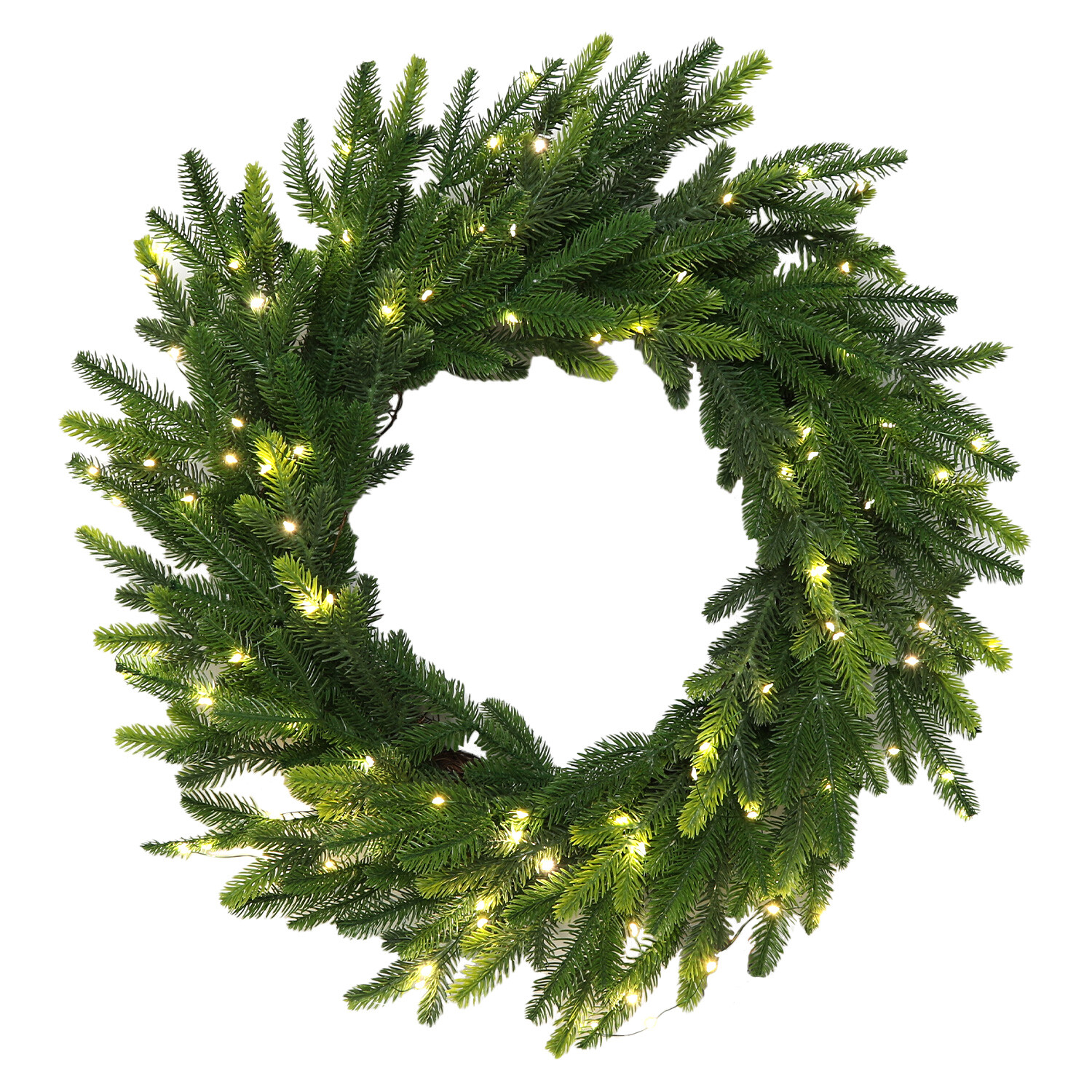 Green Wreath with LED Light Image 2