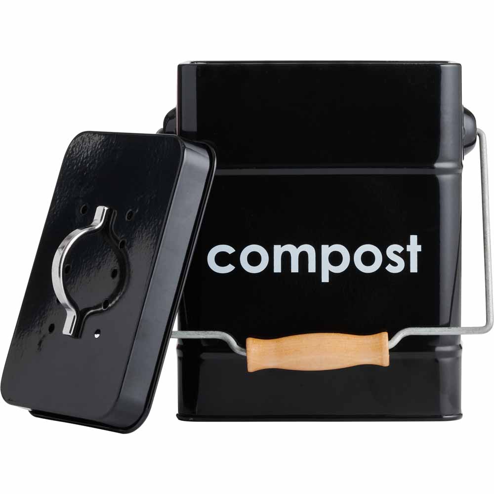 Wilko Black Worktop Compost Bin Wilko