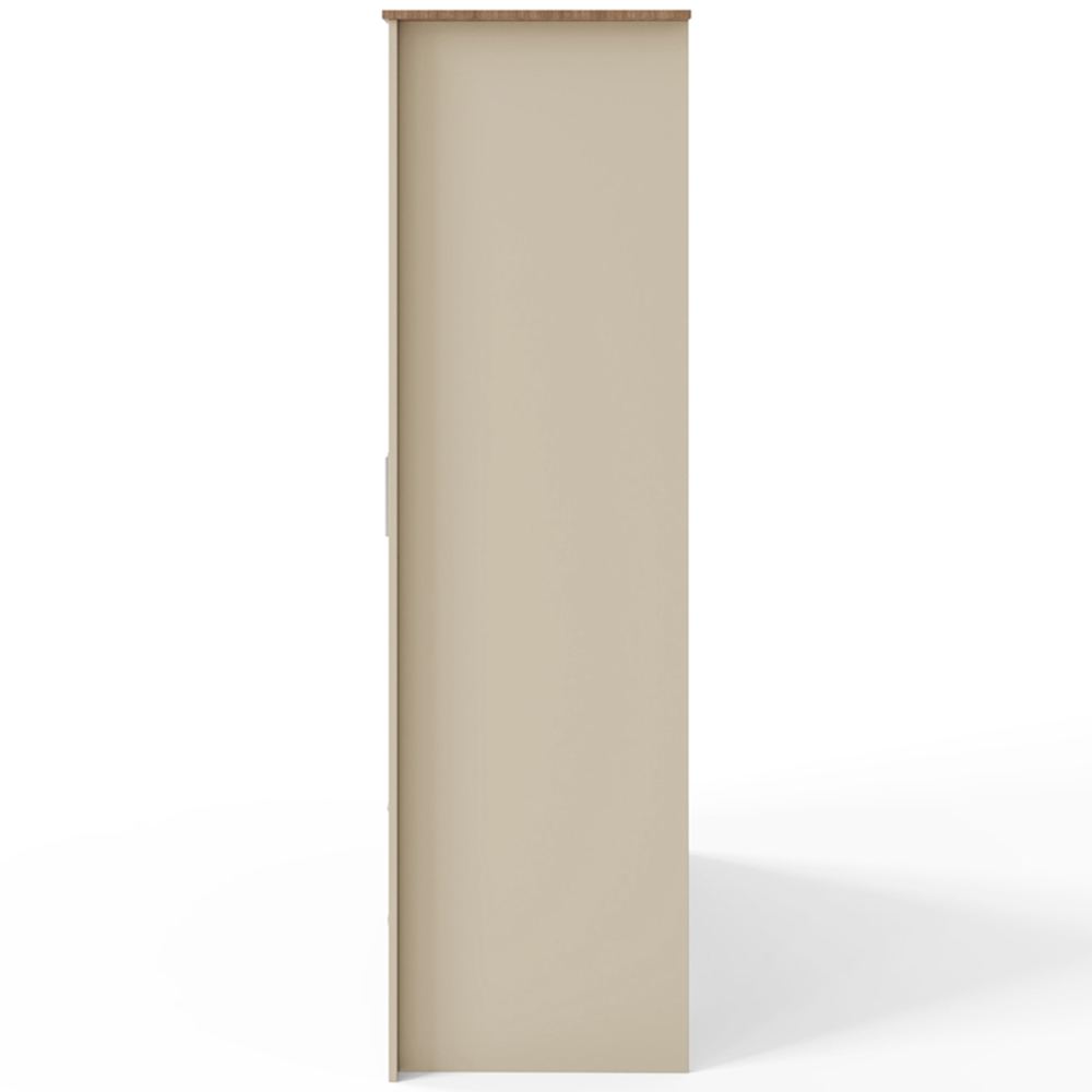 GFW Lancaster 3 Door 2 Drawer Cream Wardrobe Image 5