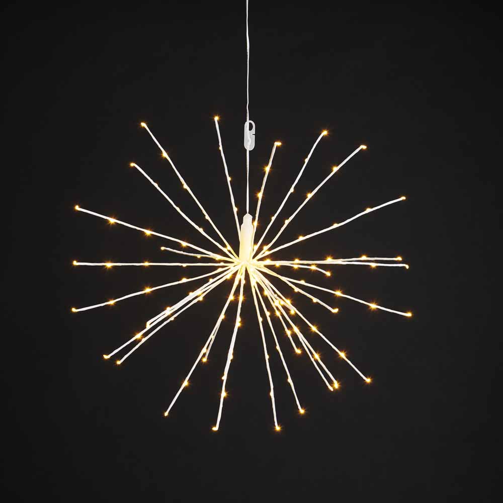Battery Operated Hanging Starburst Christmas Lights Wilko