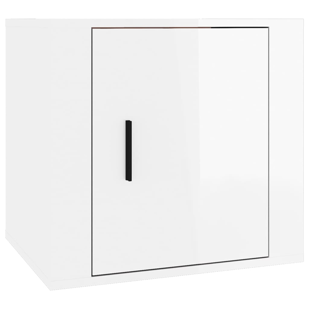 vidaXL Single Door White Bedside Table Image 2
