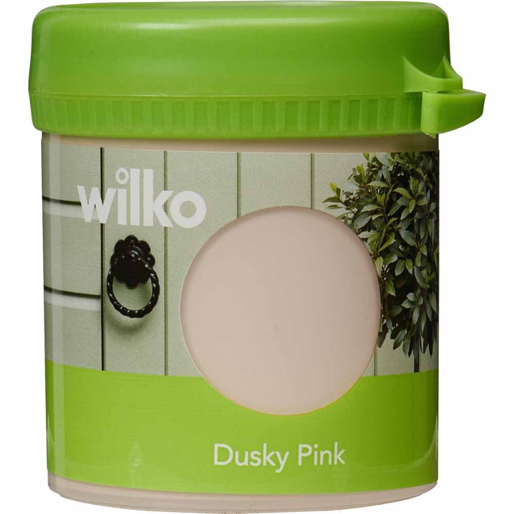 Wilko Garden Colour Tester Pot Dusky Pink 75ml Image