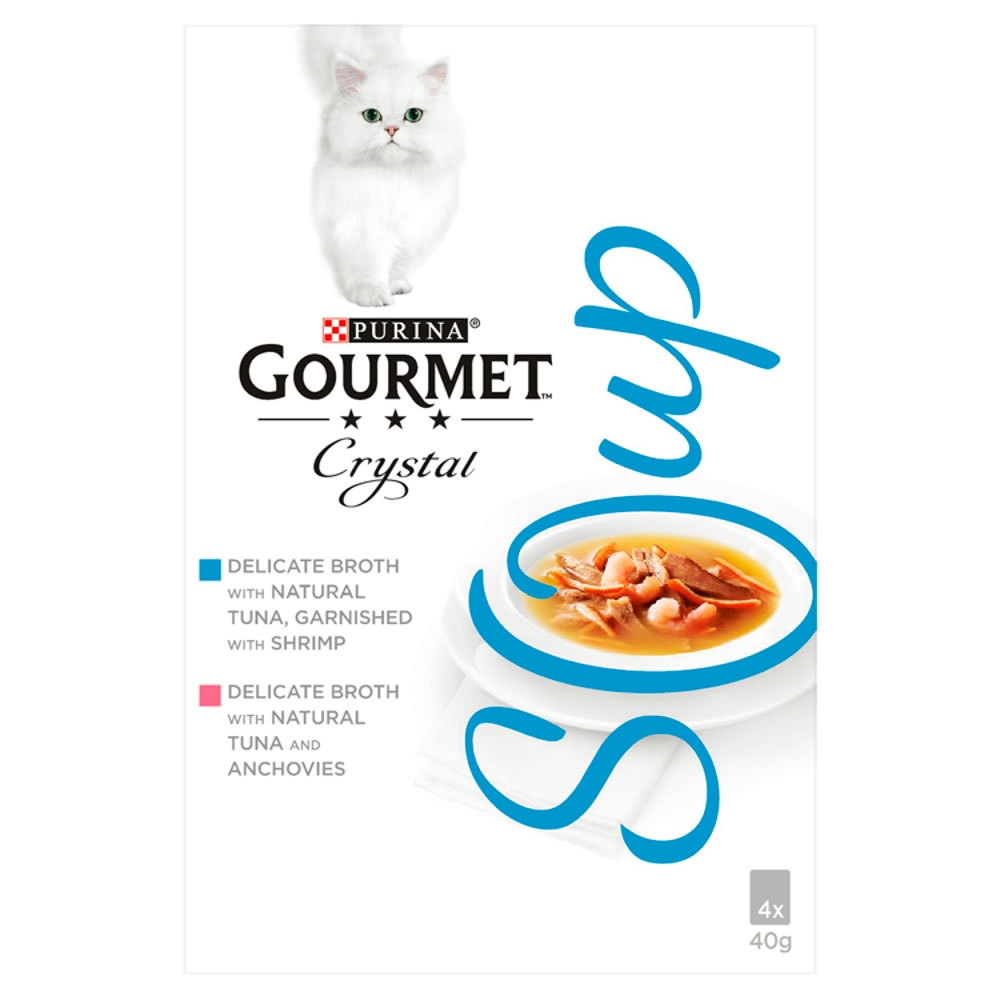 Gourmet Soup Multi Variety Seafood Cat Food 4 x 40g Image 1