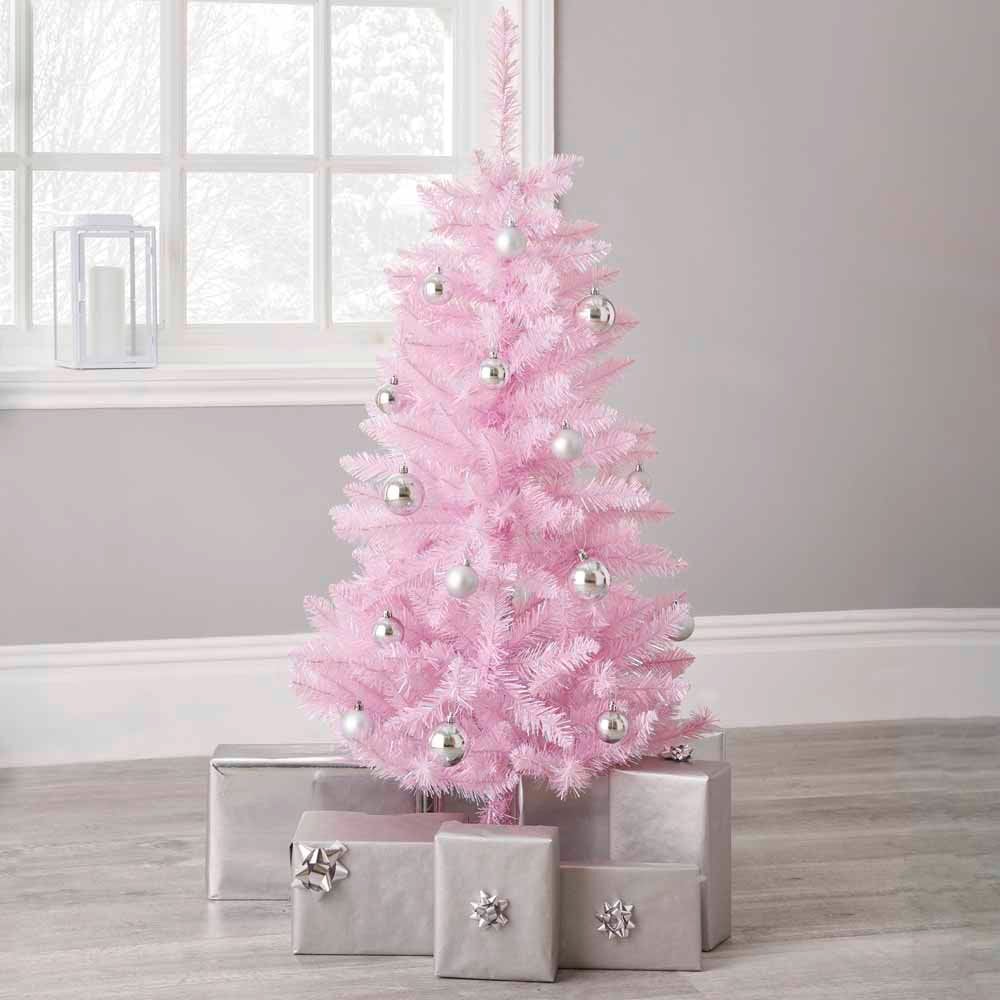 Wilko 4ft Pink Artificial Christmas Tree Wilko