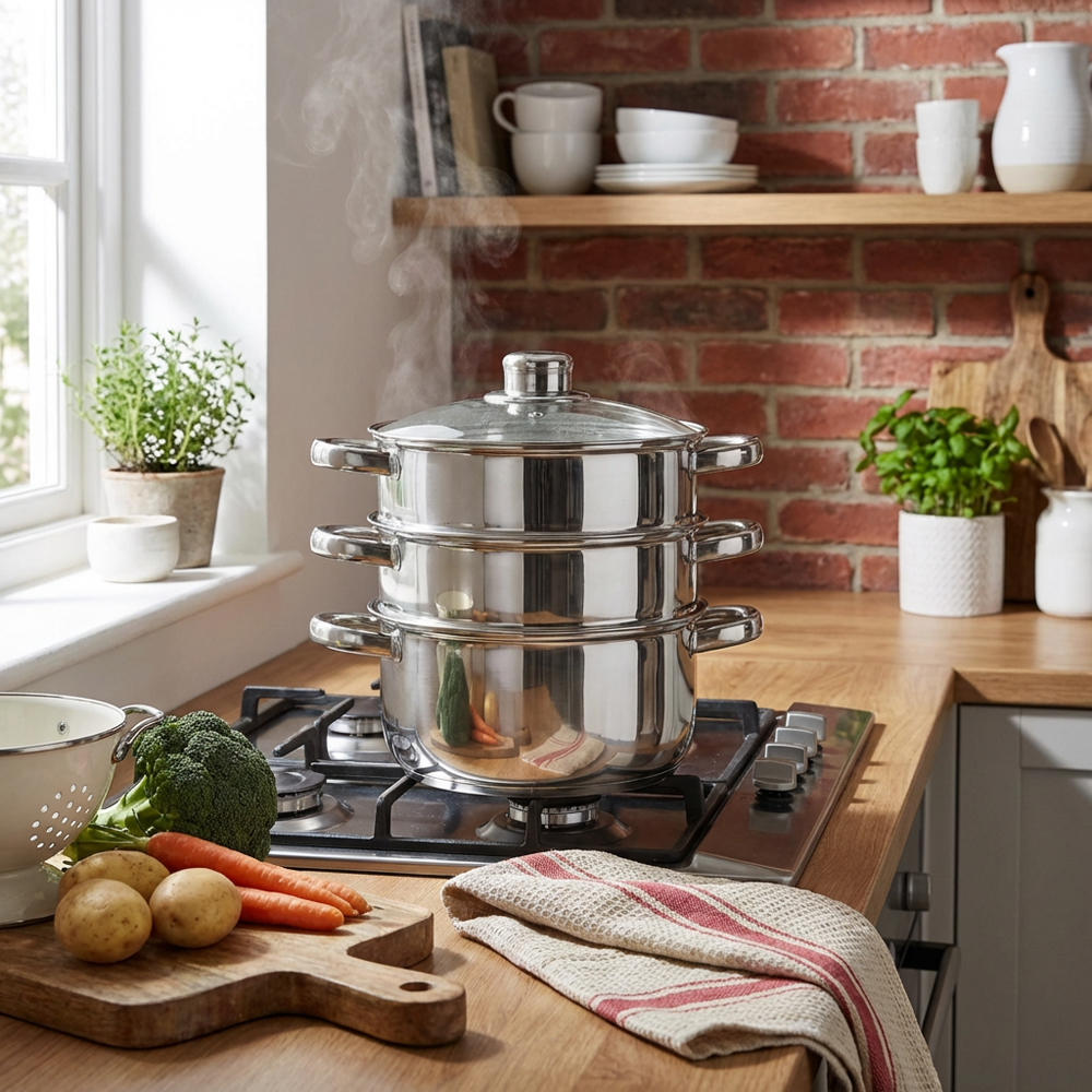Stainless Steel 3 Tier Steamer Image 7