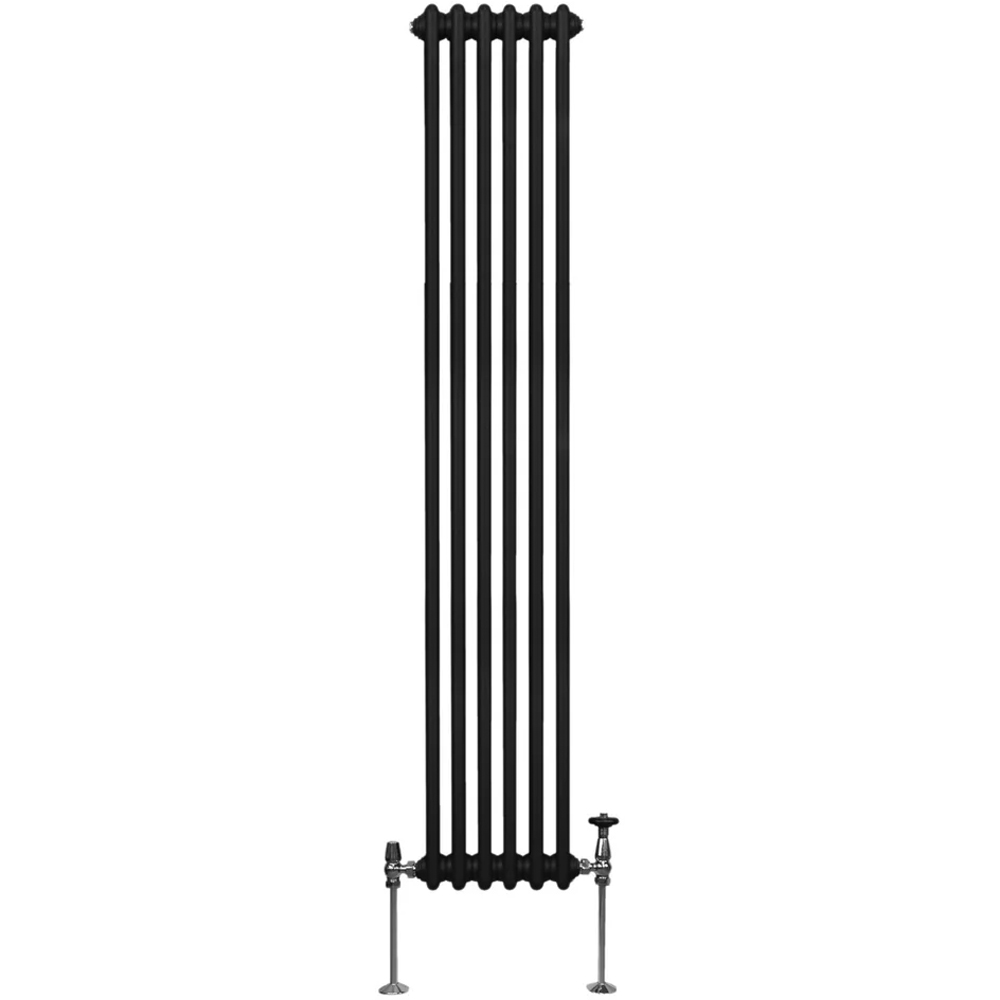 Monster Shop 3180 BTU Black Traditional 2 Column Radiator 1800 x 292mm Image 1