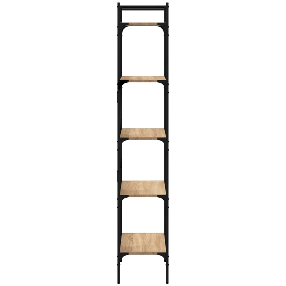 vidaXL 5 Shelf Sonoma Oak Industrial Style Tall Bookcase Image 5