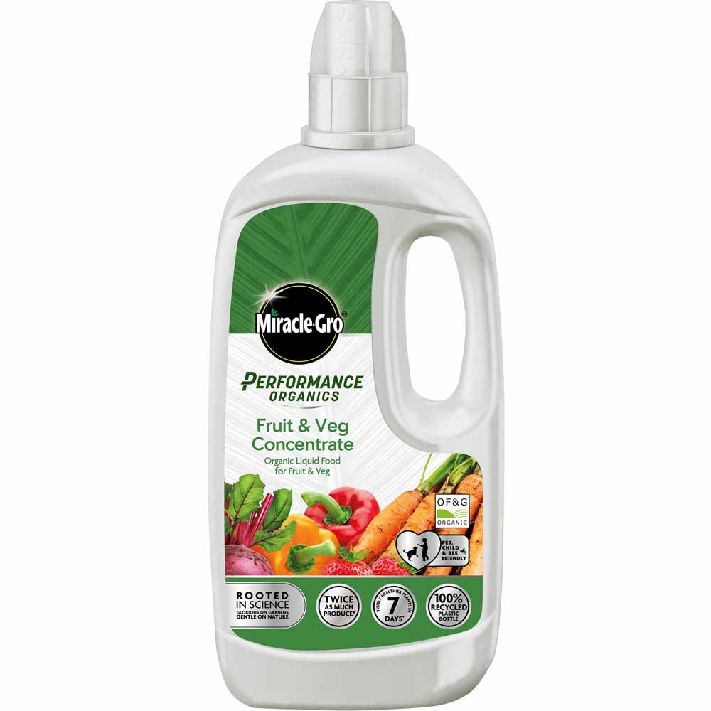 Miracle-Gro Performance Organic Fruit & Veg Concentrated Liquid Plant Food 1L Image 1