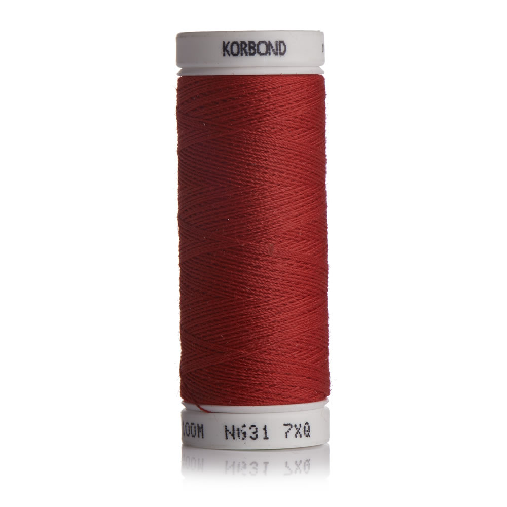 Korbond Red Polyester Sewing Thread 100m Image