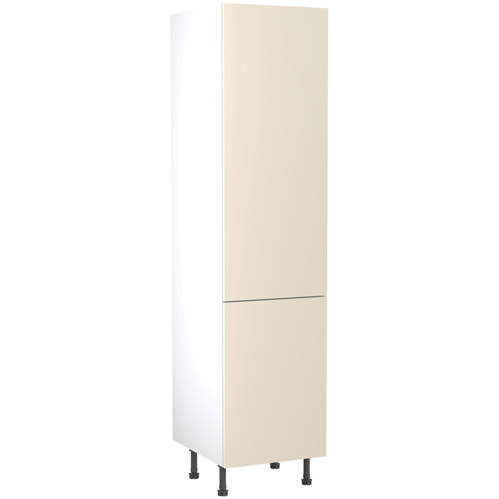 Kitchen Kit Slab Matt Cashmere Larder Cabinet Flatpack 500mm Image 1