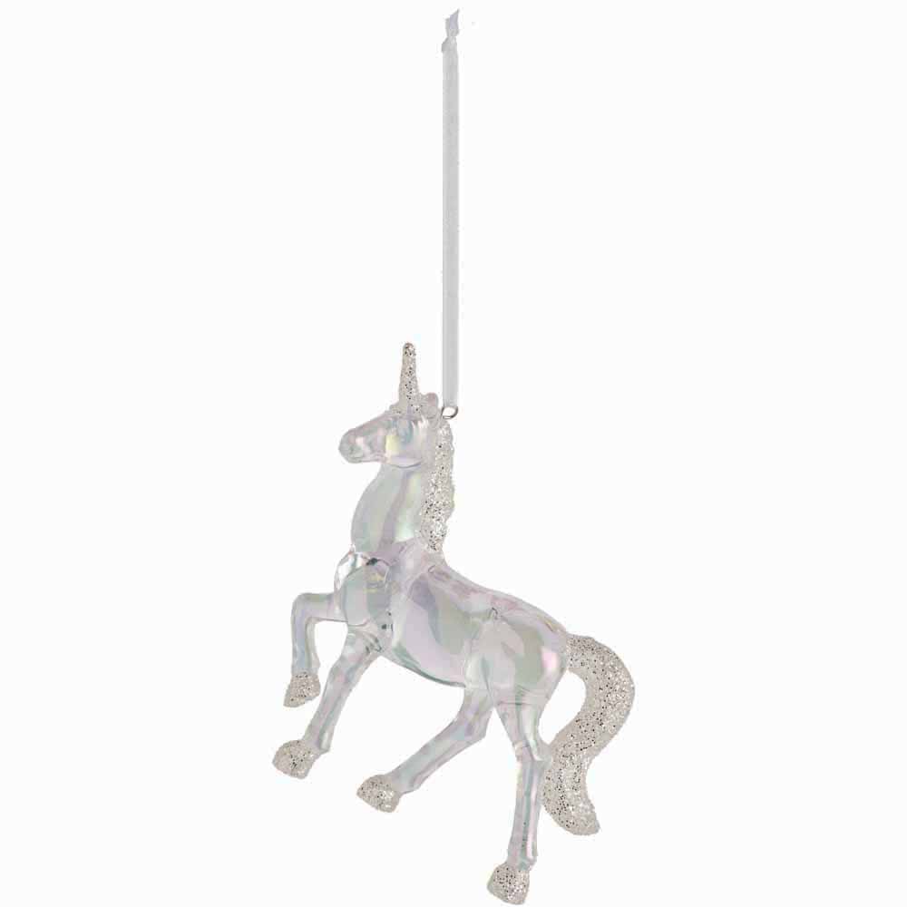 Wilko Glitters Iridescent Unicorn Ornament 4 Pack Image 2