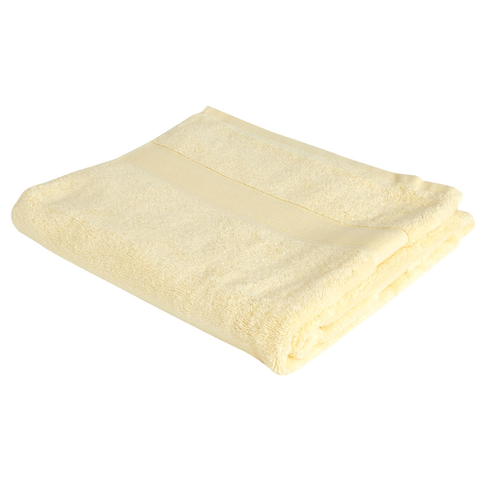 Wilko Supersoft Lemon Bath Towel Image 1
