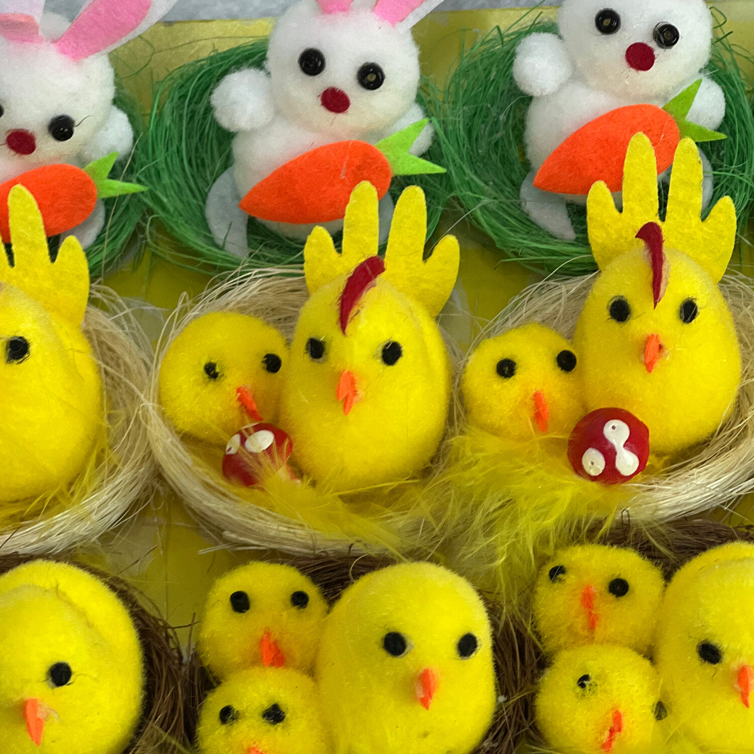 Pack of 12 Craft Chicks and Bunnies in Nests Image 4