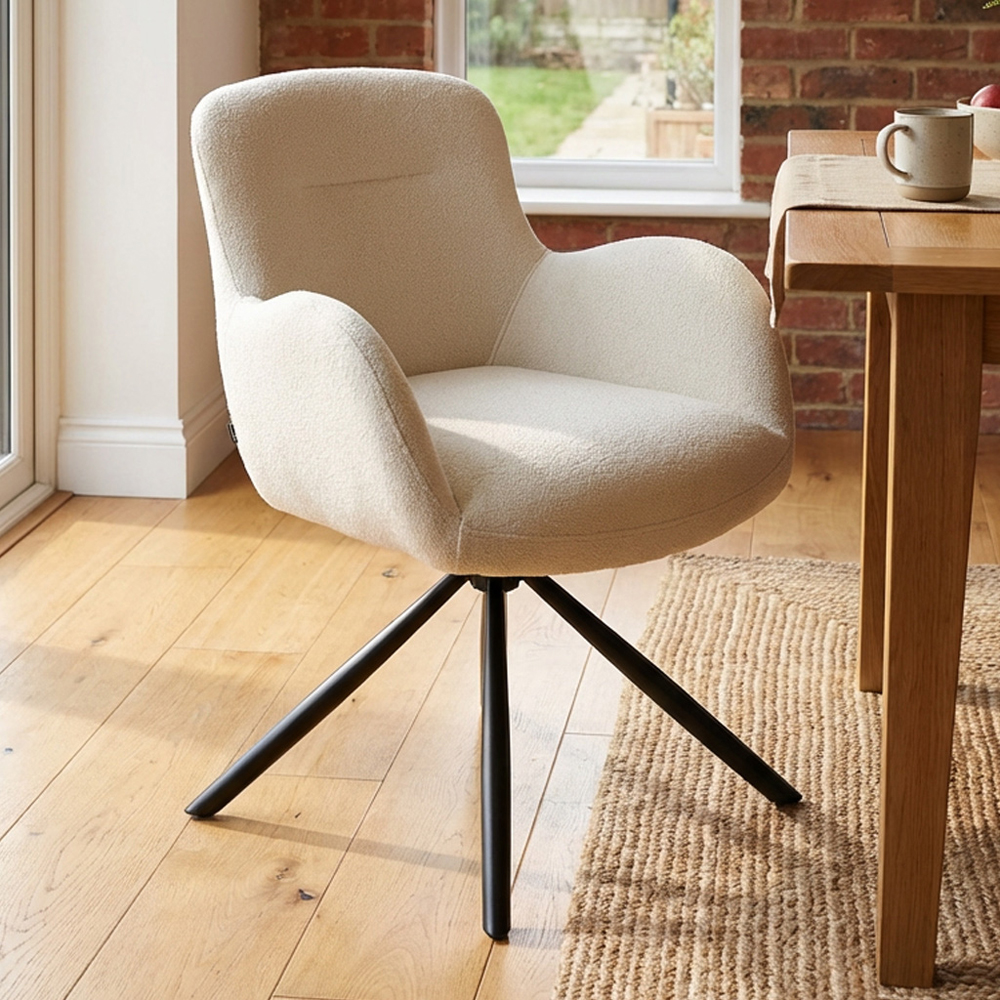 Blaine Swivel Chair - Cream Image 1