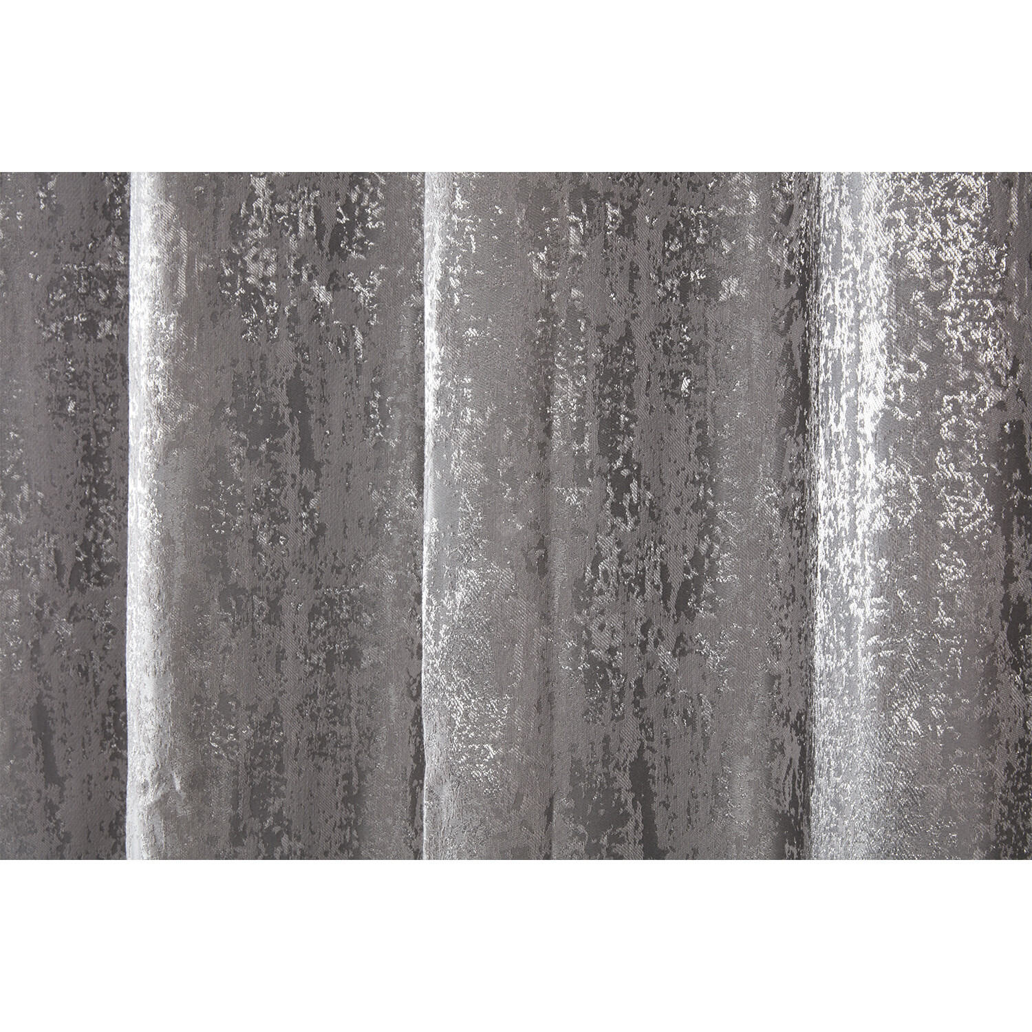 Divante Agadir Silver Jacquard Eyelet Curtains 229cm Image 4