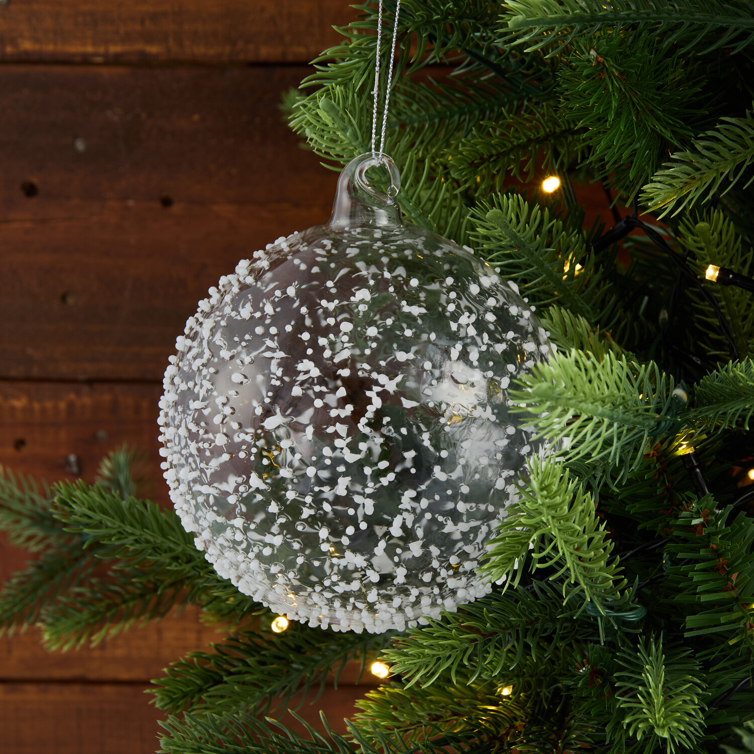Large Speckled Bauble Clear Image 2