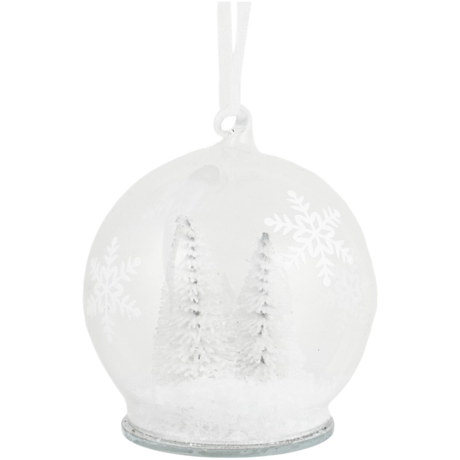 Tree Scene Snowy Bauble Image 5