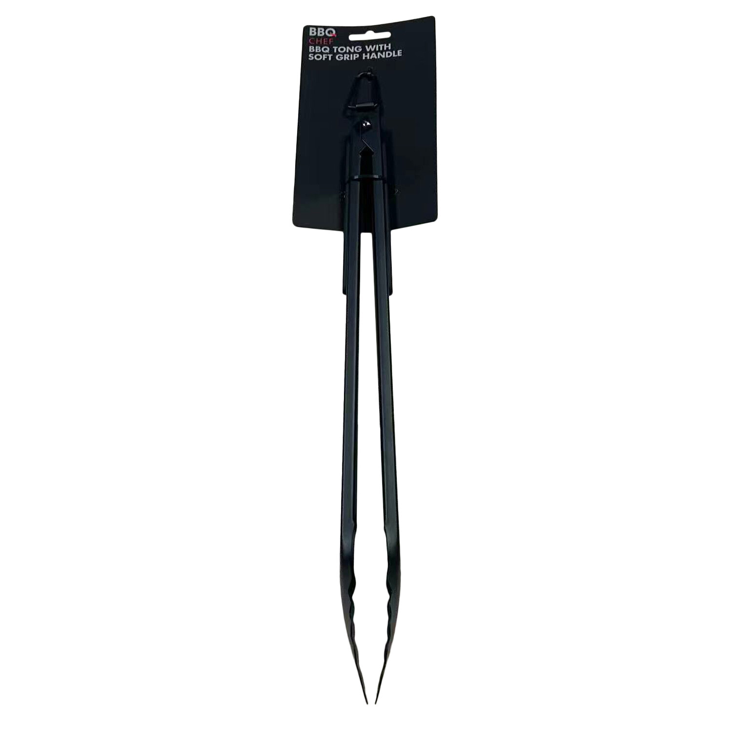 BBQ Tong with TPR handle - Black Image 1
