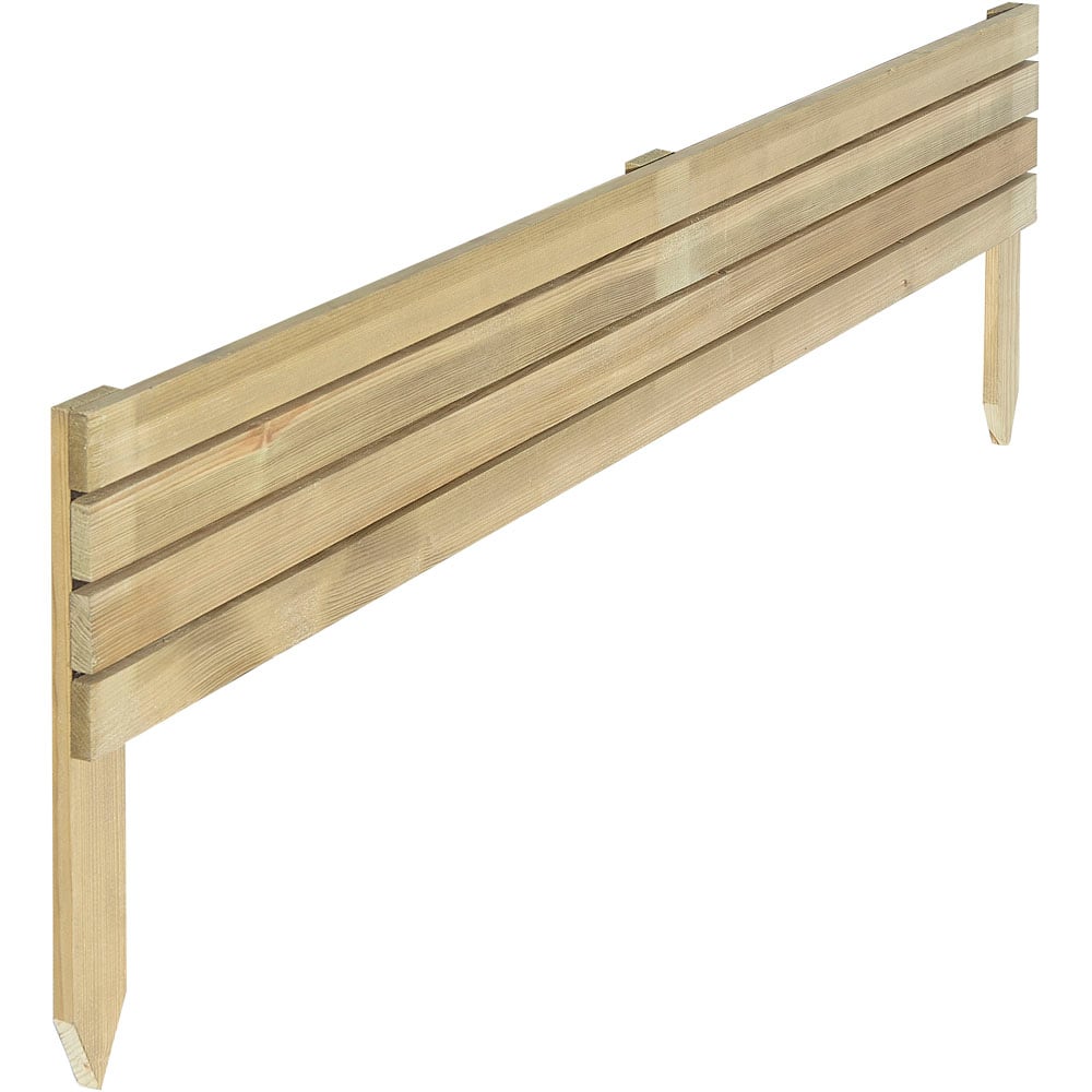 Rowlinson 8inch 4 Pack Ledbury Slat Edging Panels Image 2