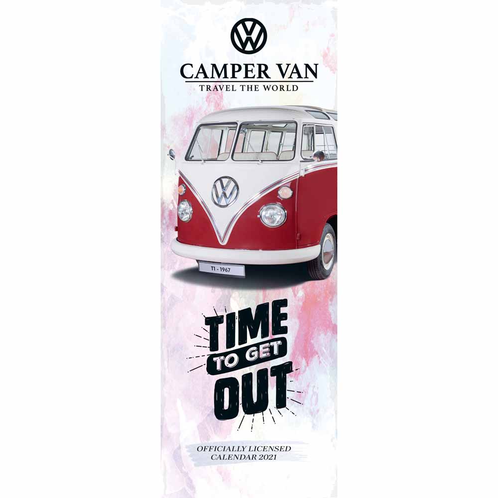 VW Camper Vans 2021 Slim Calendar Image 1