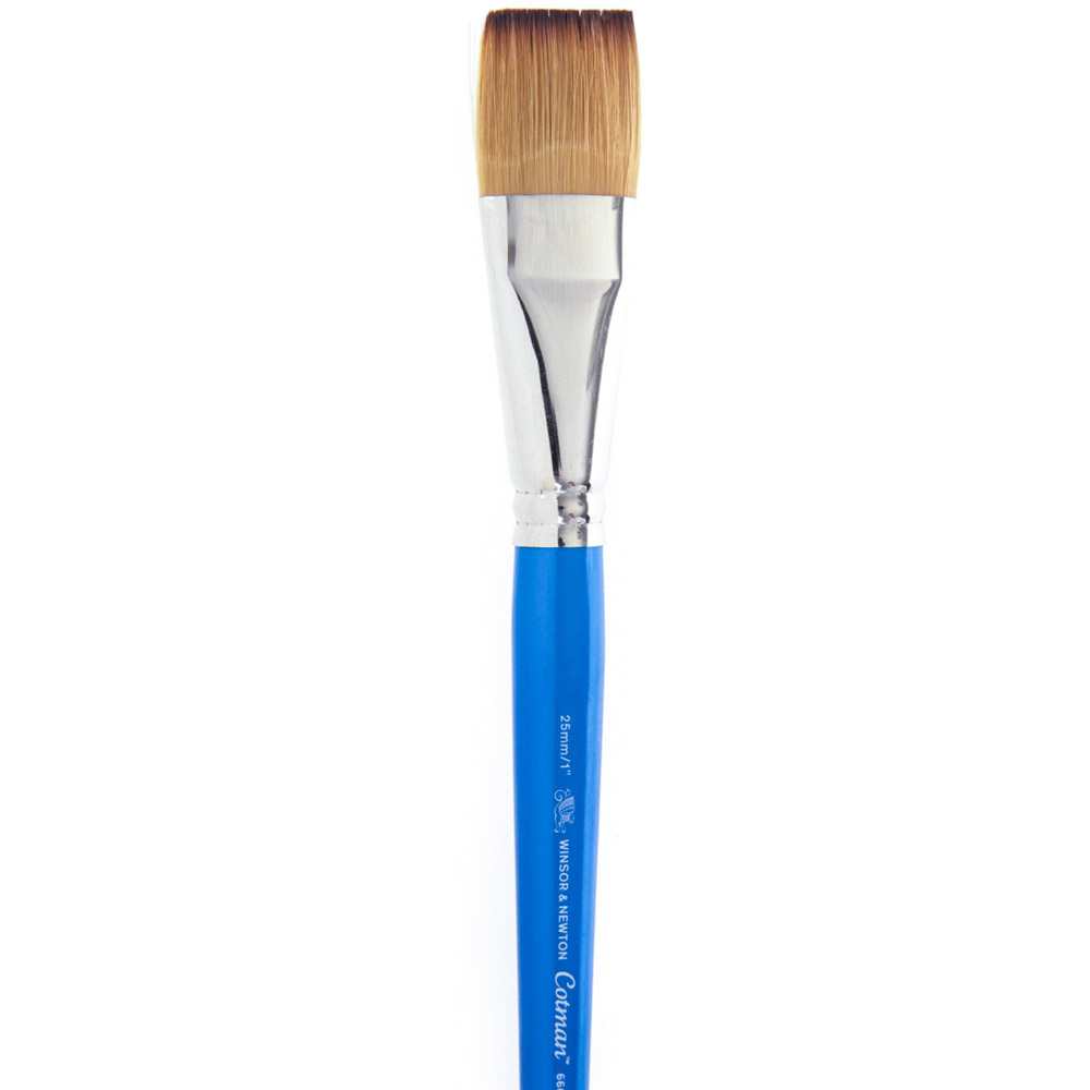 Winsor and Newton Series 666 Cotman One Stroke Watercolour Brushes - 1 in (25 mm) Image 1