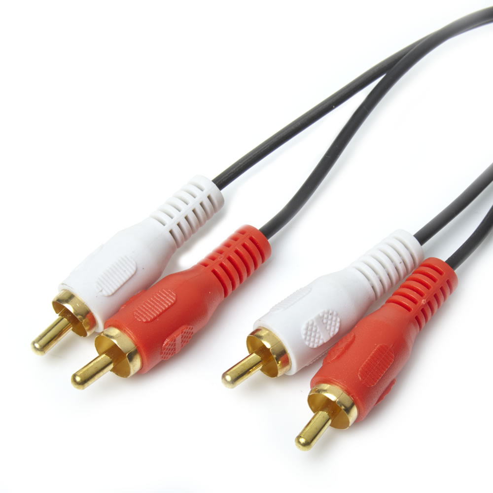 Wilko 1.5m 2 Phono to 2 Phono Cable Image 1