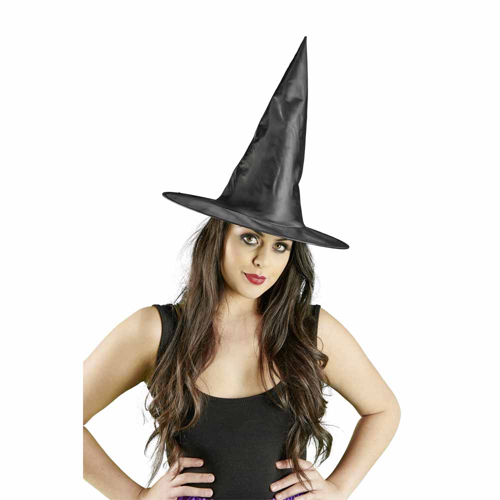 Wilko Halloween Adult Black Witch Hat Image