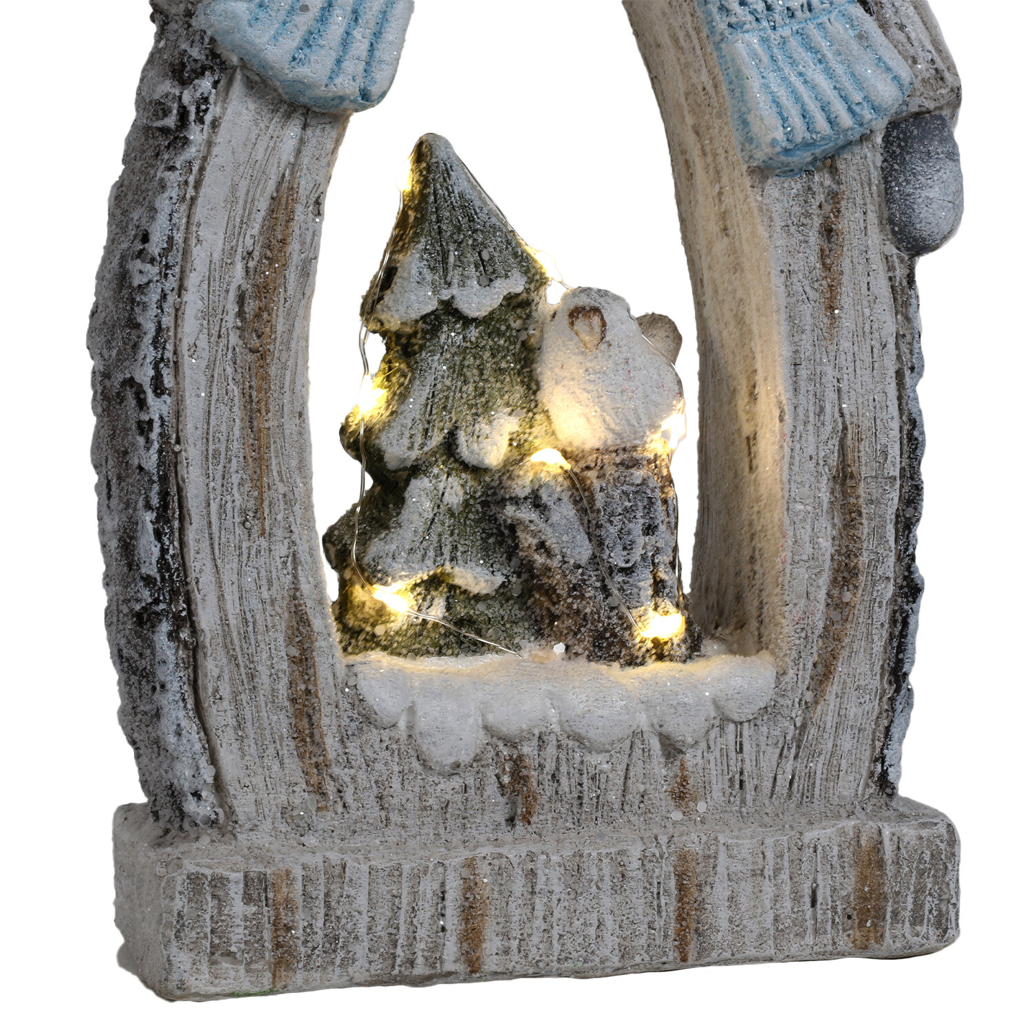 Single Alpine Lodge Magnesia Natural LED Santa Deer Ornament in Assorted styles Image 5