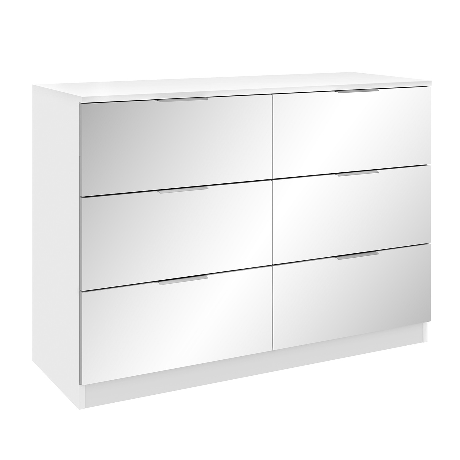 Echo Mirrored Six Drawer Wide Chest Wilko