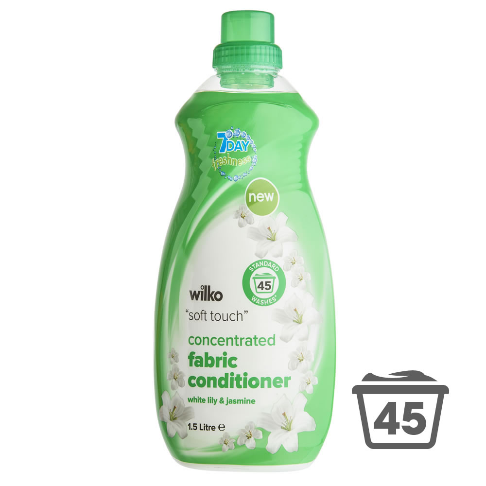 Wilko Concentrated White Lily and Jasmine Fabric Conditioner 45 Washes 1.5L Image