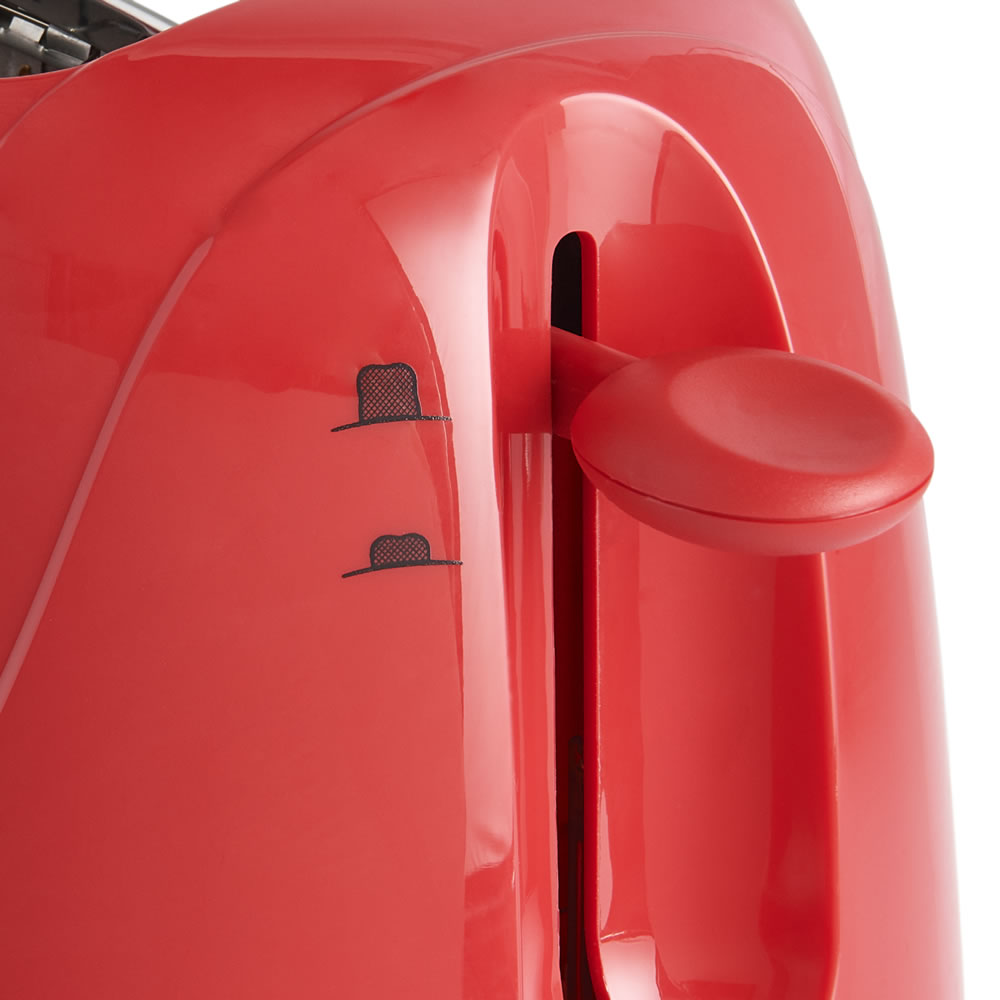 Wilko Colour Play Red 2 Slice Toaster Image 3