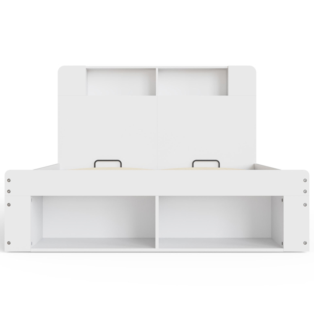 GFW Anya King Size White Wooden Ottoman Bed with SC Bonnell Mattress Image 5