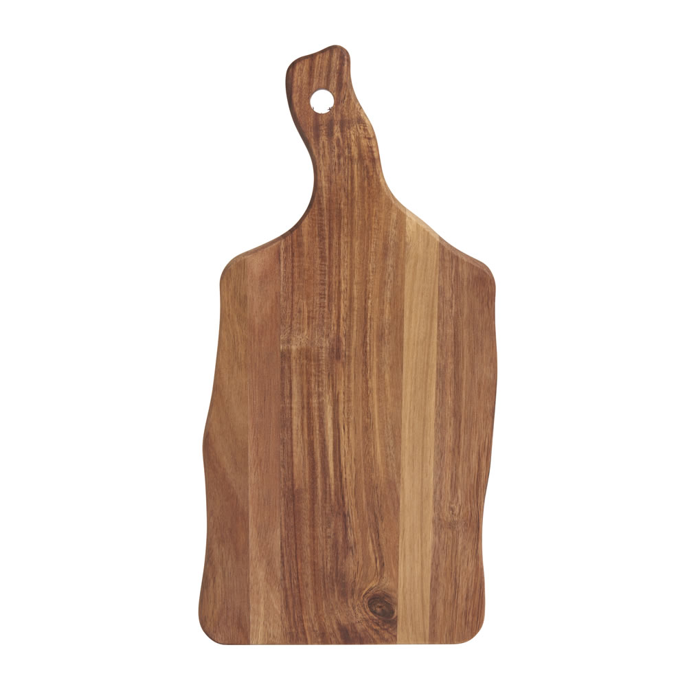 Wilko Acacia Serving Board with Handle 40 x 20cm Wilko