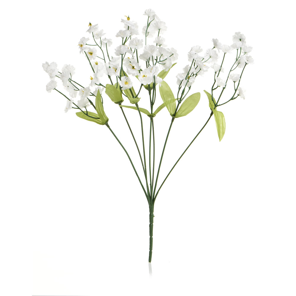 Wilko White Gyposilia Blossom Bunch of Artificial Flowers Wilko