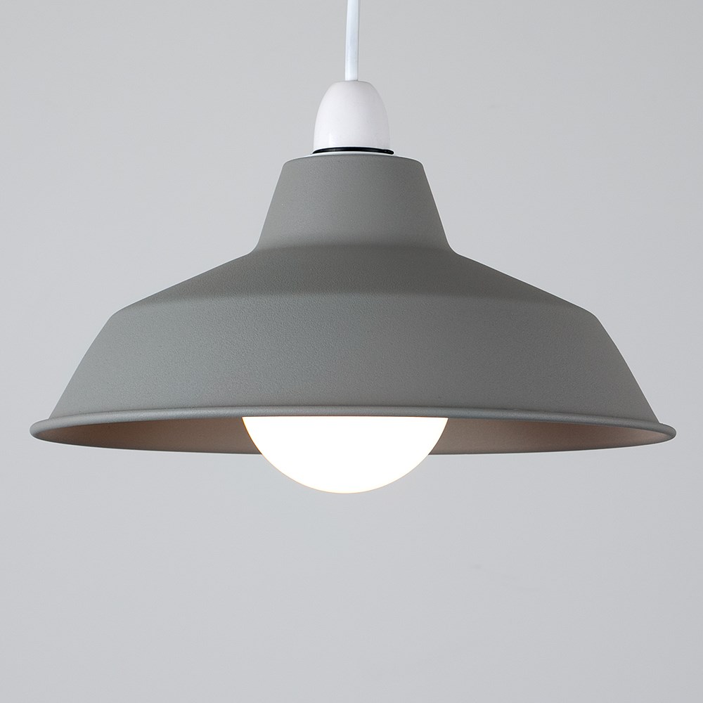 ValueLights Colby Concrete Stone Retro Ceiling Pendant Light Shade Image 4